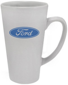 Promotional Ceramic Mugs: 16oz White Cafe Coffee Mugs